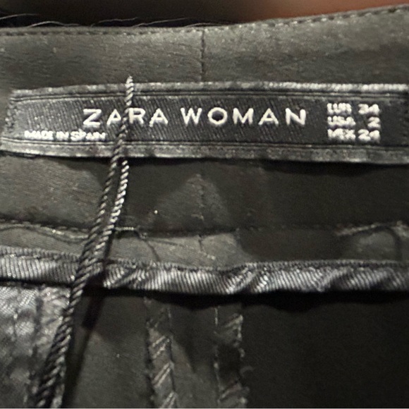 Zara slim ankle length black pants - Picture 2 of 3